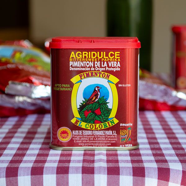 Lata pimentón de la vera "EL COLORÍN" Agridulce